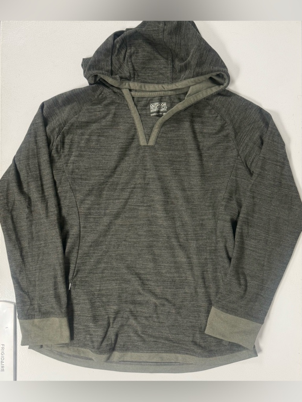 Outdoor Research Lightweight Zenga Hoodie Green Space Dye Pockets Women Large